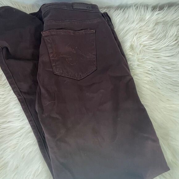 AG Adriano Goldschmied The Stilt Cigarette Leg Brown Pants Sz 29 - Picture 3 of 12